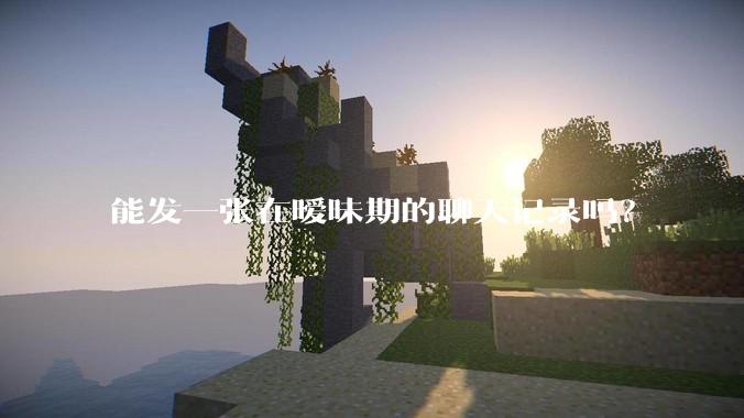 能发一张在暧昧期的聊天记录吗?